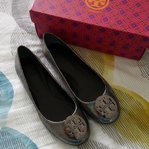 Tory Burch Pewter Ballet Flat